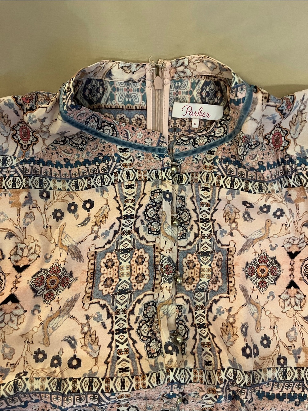 Parker Melina 100% silk dress